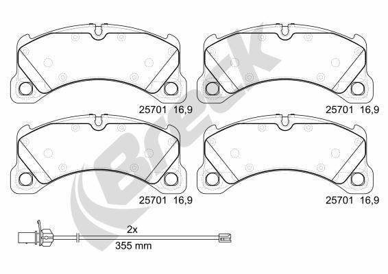 Set placute frana,frana disc 25701 00 553 00 BRECK